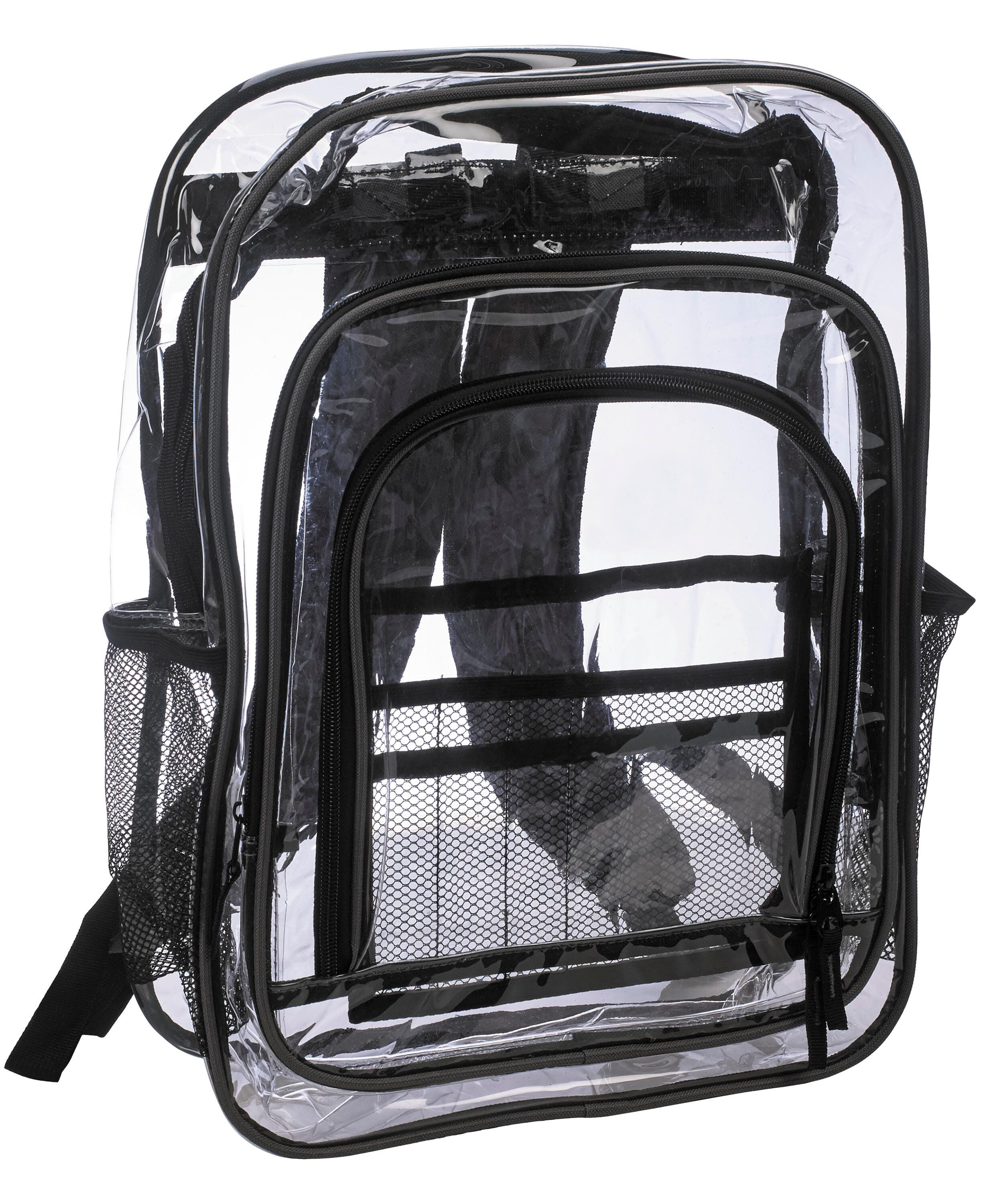 Jumbo Clear See-Through Backpack, Black Trim, Item Number 2003487